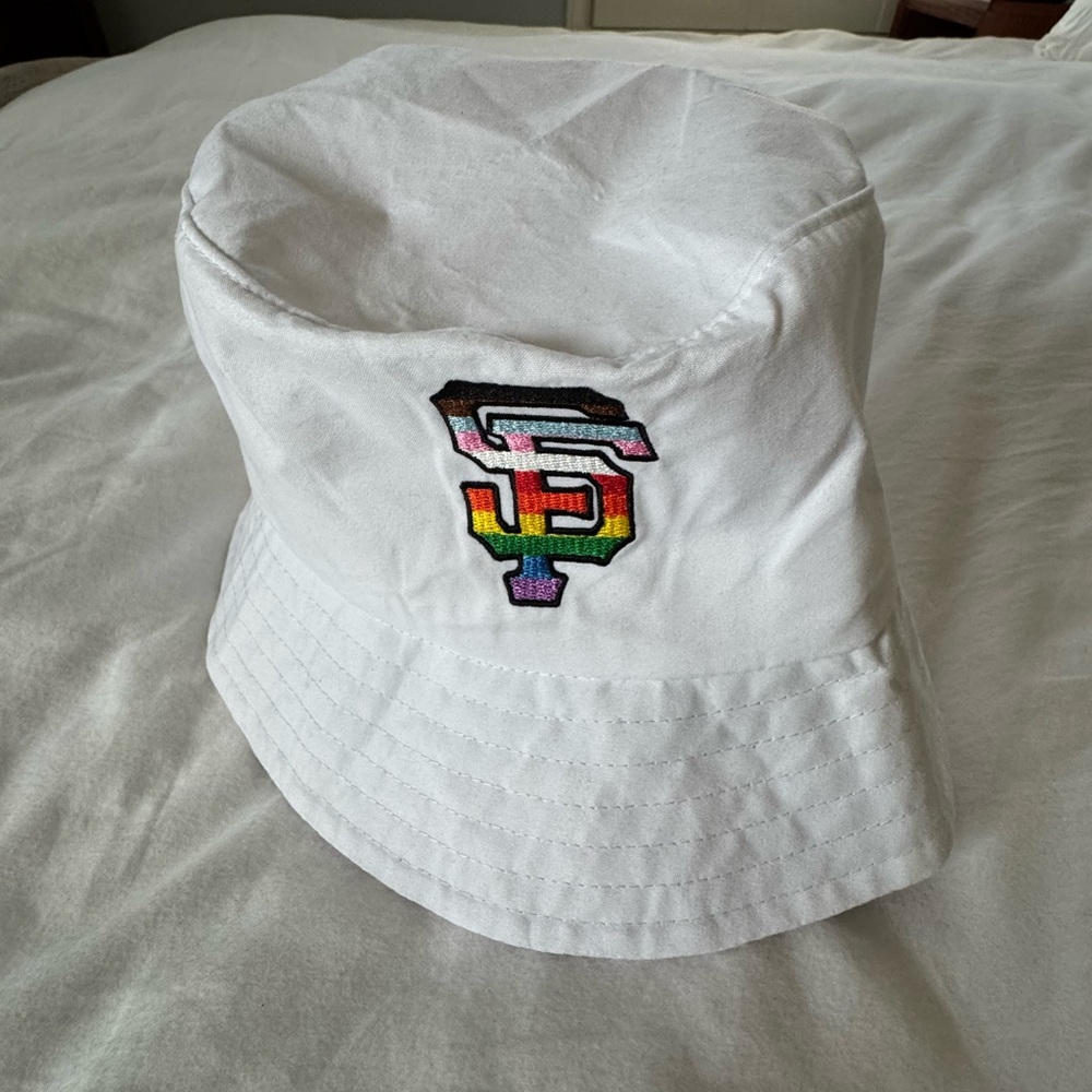 San Francisco Giants Pride Bucket Hat with Multicolor Embroidery
